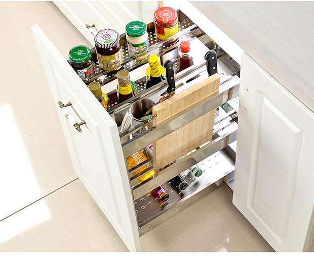 櫥柜拉籃上下間距安裝方法，裝錯了可就“糗”大了