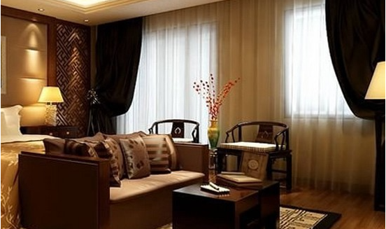 【客廳窗簾顏色效果圖】客廳窗簾設(shè)計藝術(shù)，中式窗簾裝飾效果